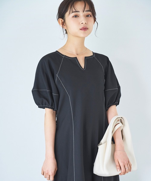 ★新品未使用品★ランタンスリーブフロントワンピース 楽天市場】【送料無料】 ワンピース 夏 レディース 前後 2way