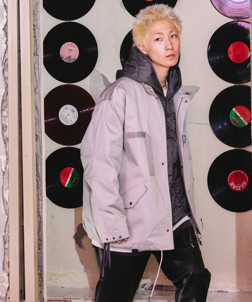 「AIVER」 コート MEDIUM グレー系その他 メンズ_画像2