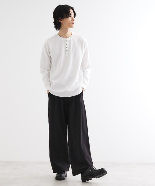 tk.TAKEO KIKUCHI（ティーケータケオキクチ） ヘンリーネック tシャツ