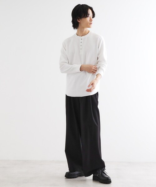 tk.TAKEO KIKUCHI（ティーケータケオキクチ） ヘンリーネック tシャツ
