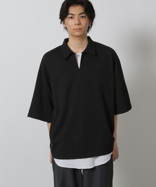 LAKOLE（ラコレ） シャツ 「吸水速乾」カットジャージースキッパー