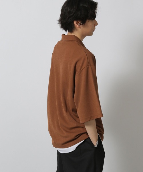 LAKOLE（ラコレ） シャツ 「吸水速乾」カットジャージースキッパー