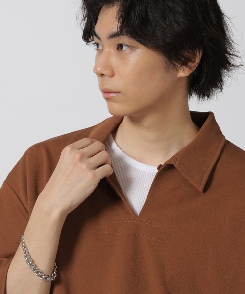 LAKOLE（ラコレ） シャツ 「吸水速乾」カットジャージースキッパー