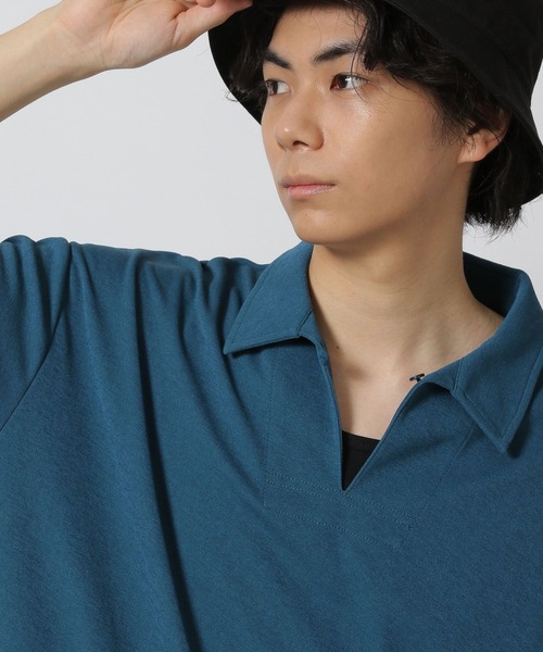 LAKOLE（ラコレ） シャツ 「吸水速乾」カットジャージースキッパー