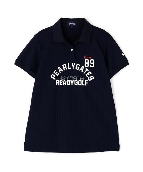 ポロシャツ ポロ 「PEARLY GATES」裏カノコストライプ調半袖ポロシャツ レディース PEARLY GATES ポロシャツ ポロ 「PEARLY GATES」裏カノコ