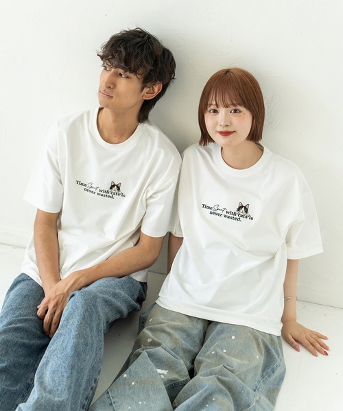 Quash tシャツ アニマルロゴ刺繍Tシャツ メンズ レディース