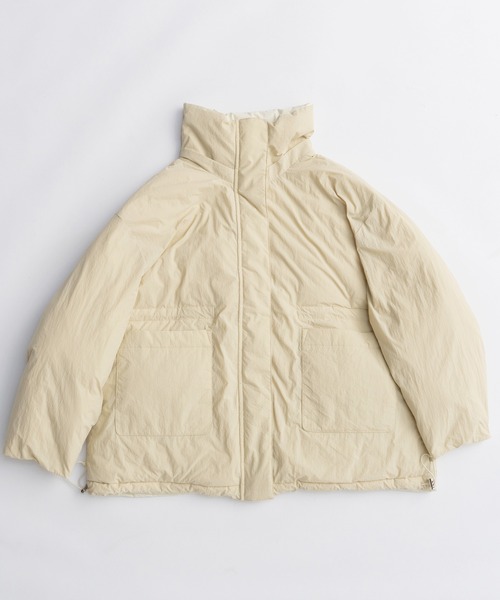 美品 MAISON SPECIAL ホワイトダックダウン ウールコート マフラー MAISON SPECIAL（メゾンスペシャル） ダウンコート ダウンジャケット