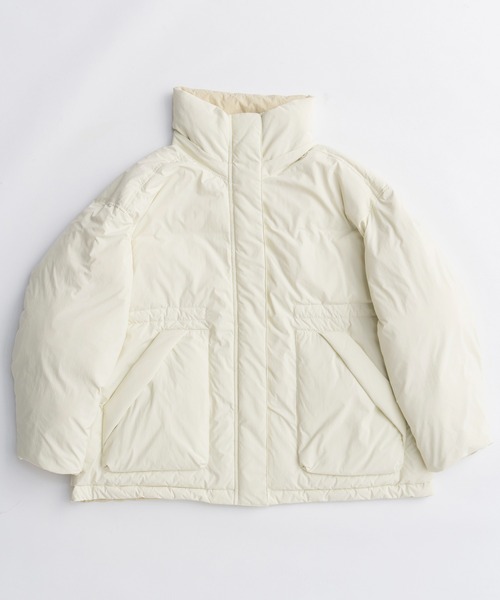 美品 MAISON SPECIAL ホワイトダックダウン ウールコート マフラー MAISON SPECIAL（メゾンスペシャル） ダウンコート ダウンジャケット