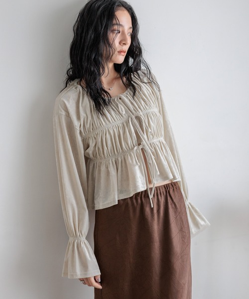 LOWRYS FARM（ローリーズファーム） ブラウス シャツ ベロア