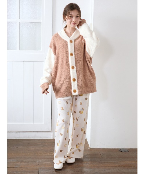 gelato piqué 美品モコモコパジャマ gelato pique - gelato PIQUE もこもこ セットアップ ボーダー