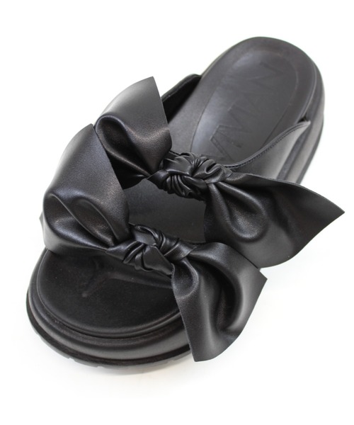 「VIVIAN」 フラットサンダル LL ブラック レディース_画像6