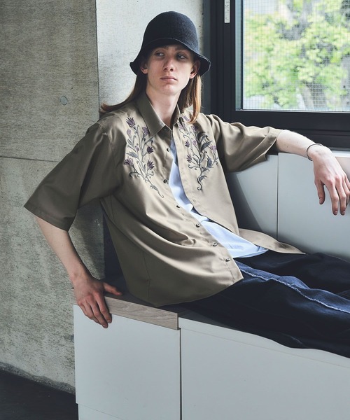 「HARE」 半袖シャツ SMALL ホワイト メンズ_画像9