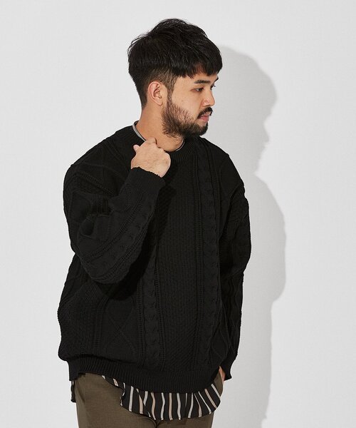 「EDIFICE」 長袖ニット SMALL アイボリー メンズ