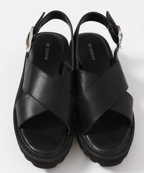 「RAGEBLUE」 サンダル MEDIUM ブラック メンズ_画像2
