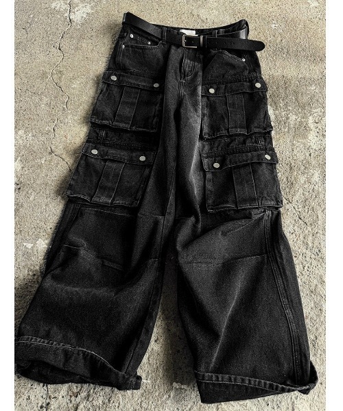 COSYHARU（コシハル） ジーンズ バイダーパラシュートブラック