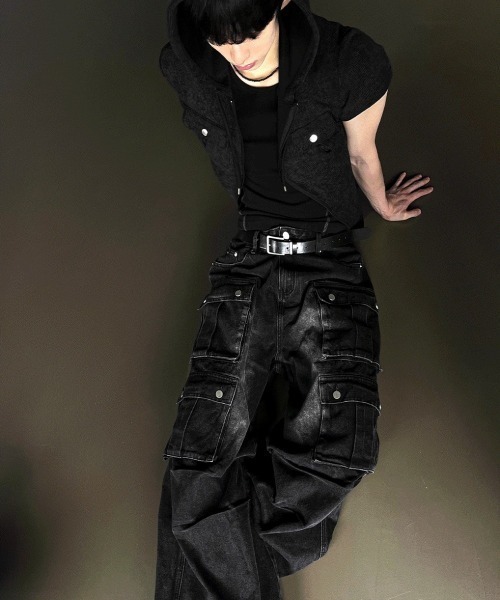 COSYHARU（コシハル） ジーンズ バイダーパラシュートブラック