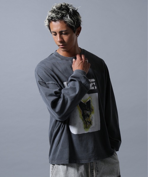 Danke Schon ダンケシェーン 25SS WEB＆限定 TIE DYE LONG SHIRTS タイダイ染めロングスリーブシャツ UNS25083 Free ブラック 長袖 トップス【新古品】【中古】【Danke Schon】 DankeSchon/ダンケシェーン/TIEDYE NOSLEEVES NUMBERRING | L.H.P