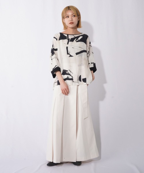 「malla」 7分袖ブラウス FREE ブラック レディース_画像2