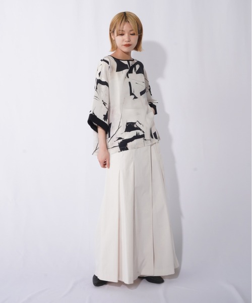 「malla」 7分袖ブラウス FREE ブラック レディース_画像3