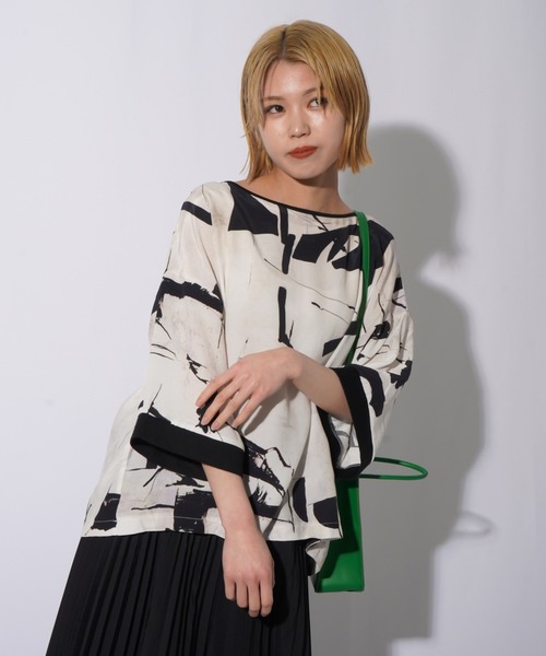 「malla」 7分袖ブラウス FREE ブラック レディース_画像4