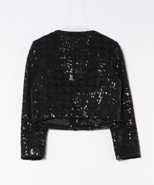 美品✨Theory 23AW ノーカラー ツイードクロップドジャケット 黒 MICHAEL KORS（マイケルコース） ジャケット ノーカラージャケット