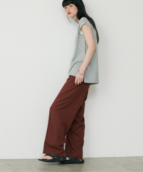 「LARUTA」 ノースリーブニット FREE ブラック レディース_画像3