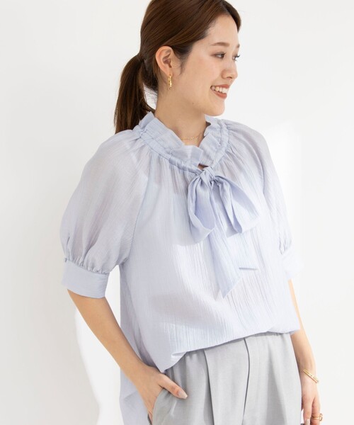 「NOLLEY'S Sophi」 半袖ブラウス 36 ブラック レディース_画像5