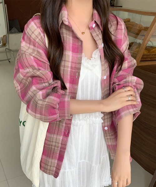 ブラウス シャツ チェック柄長袖シャツ レディース : ZOZOTOWN Yahoo