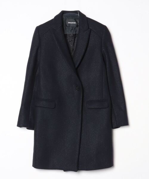 「ZADIG&VOLTAIRE」 チェスターコート X-SMALL ネイビー レディース