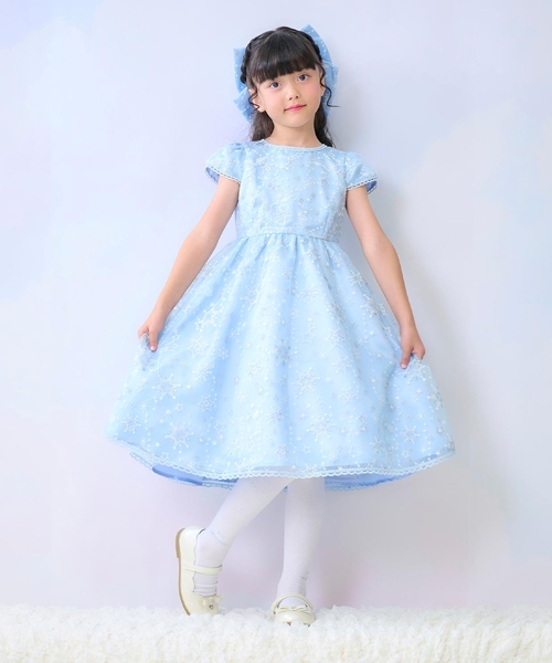 mezzo piano ドレス 発表会 卒園式 入学式 キラキラ星刺しゅうドレス