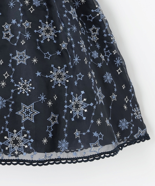 mezzo piano ドレス 発表会 卒園式 入学式 キラキラ星刺しゅうドレス