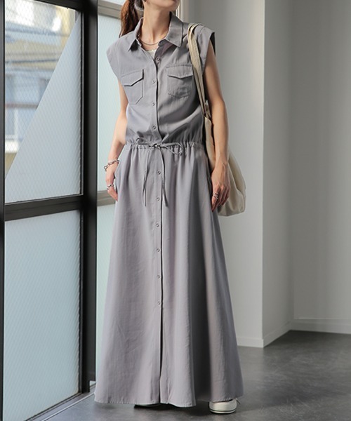 HUG.U（ハグユー） ノースリーブワンピース - グレー レディース