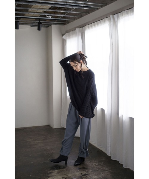 「OSMOSIS」 長袖ニット ONE SIZE ライトグレー レディース_画像2