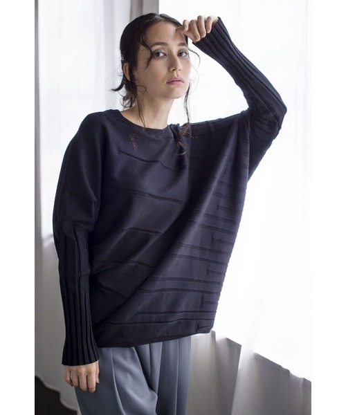 「OSMOSIS」 長袖ニット ONE SIZE ライトグレー レディース_画像4