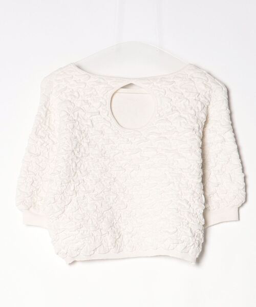 「EMMEL REFINES」 半袖ニット FREE オフホワイト レディース_画像2