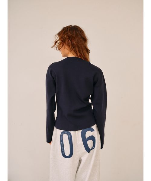 null./ naminami ボタンニットトップス ネイビー 2026SS null.（ヌル） ニット セーター naminami ボタンニットトップス