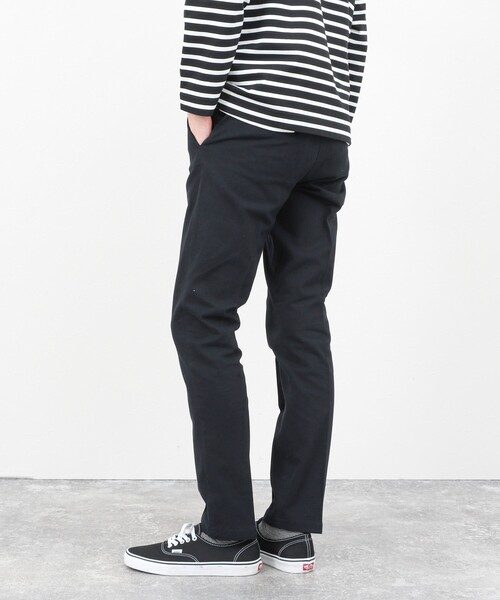 チノパン コットンカルゼ裏微起毛ストレッチスリムフィット 25AW メンズ_9
