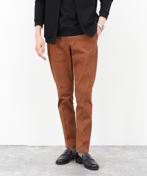 チノパン コットンカルゼ裏微起毛ストレッチスリムフィット 25AW メンズ_13