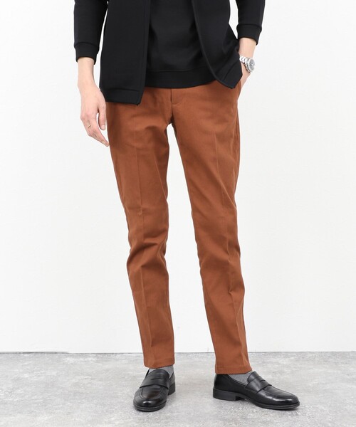 チノパン コットンカルゼ裏微起毛ストレッチスリムフィット 25AW メンズ_14
