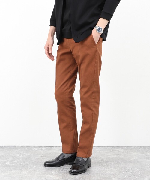 チノパン コットンカルゼ裏微起毛ストレッチスリムフィット 25AW メンズ_16