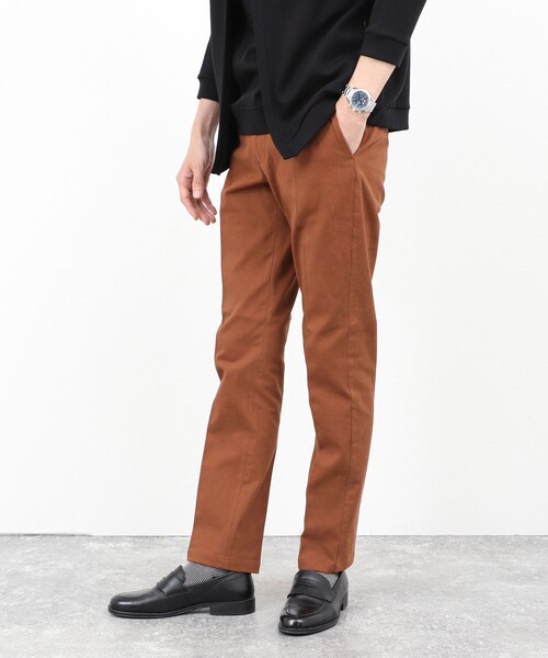 チノパン コットンカルゼ裏微起毛ストレッチスリムフィット 25AW メンズ_17