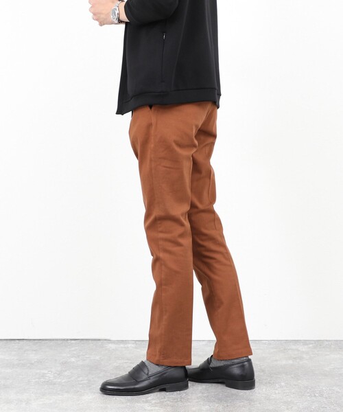 チノパン コットンカルゼ裏微起毛ストレッチスリムフィット 25AW メンズ_18