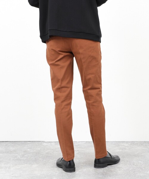 チノパン コットンカルゼ裏微起毛ストレッチスリムフィット 25AW メンズ_19