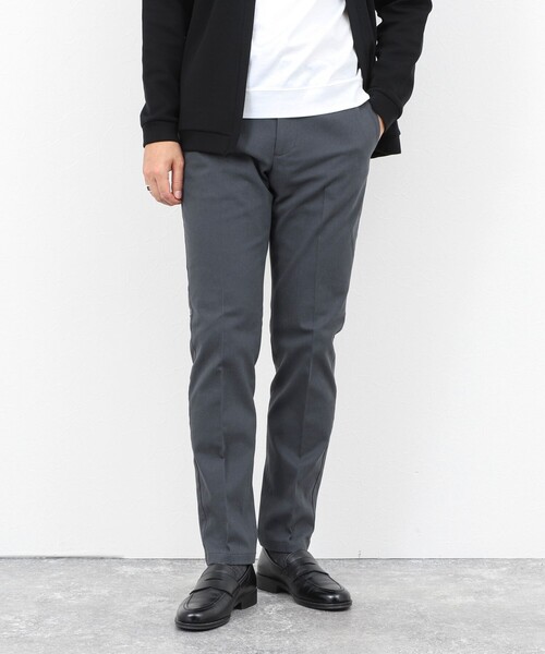 チノパン コットンカルゼ裏微起毛ストレッチスリムフィット 25AW メンズ_21