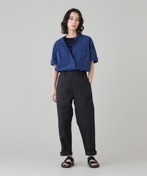 美品 MHL ファインコットンイージーパンツ 1 黒 MHL.（エムエイチエル） イージーパンツ 3 ブラック レディース