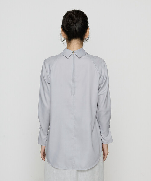 COMME CA（コムサ） ブラウス シャツ フルダルスパンマイクロピーチ