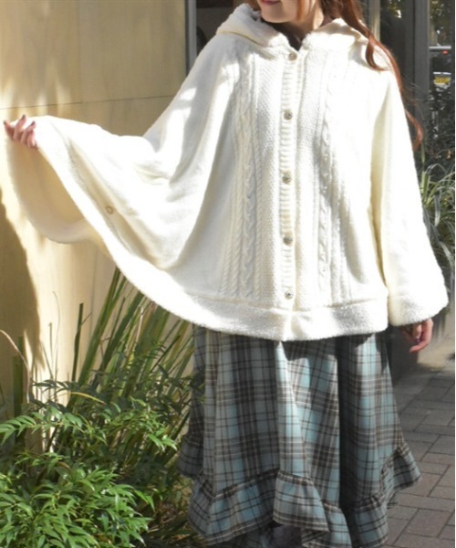 axes femme（アクシーズ ファム） カーディガン パール裏ボアニット