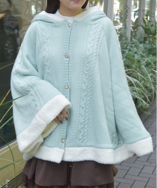 【極美品】22年　フォクシー　アディアム　フード付きプルオーバー　リボン　ニット 44134 Knit Top 