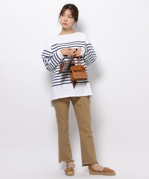 「Le Minor」 長袖カットソー FREE オフホワイト レディース_画像2