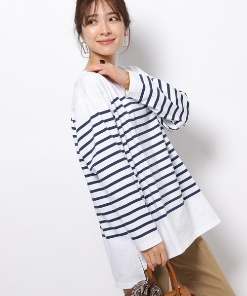 「Le Minor」 長袖カットソー FREE オフホワイト レディース_画像5